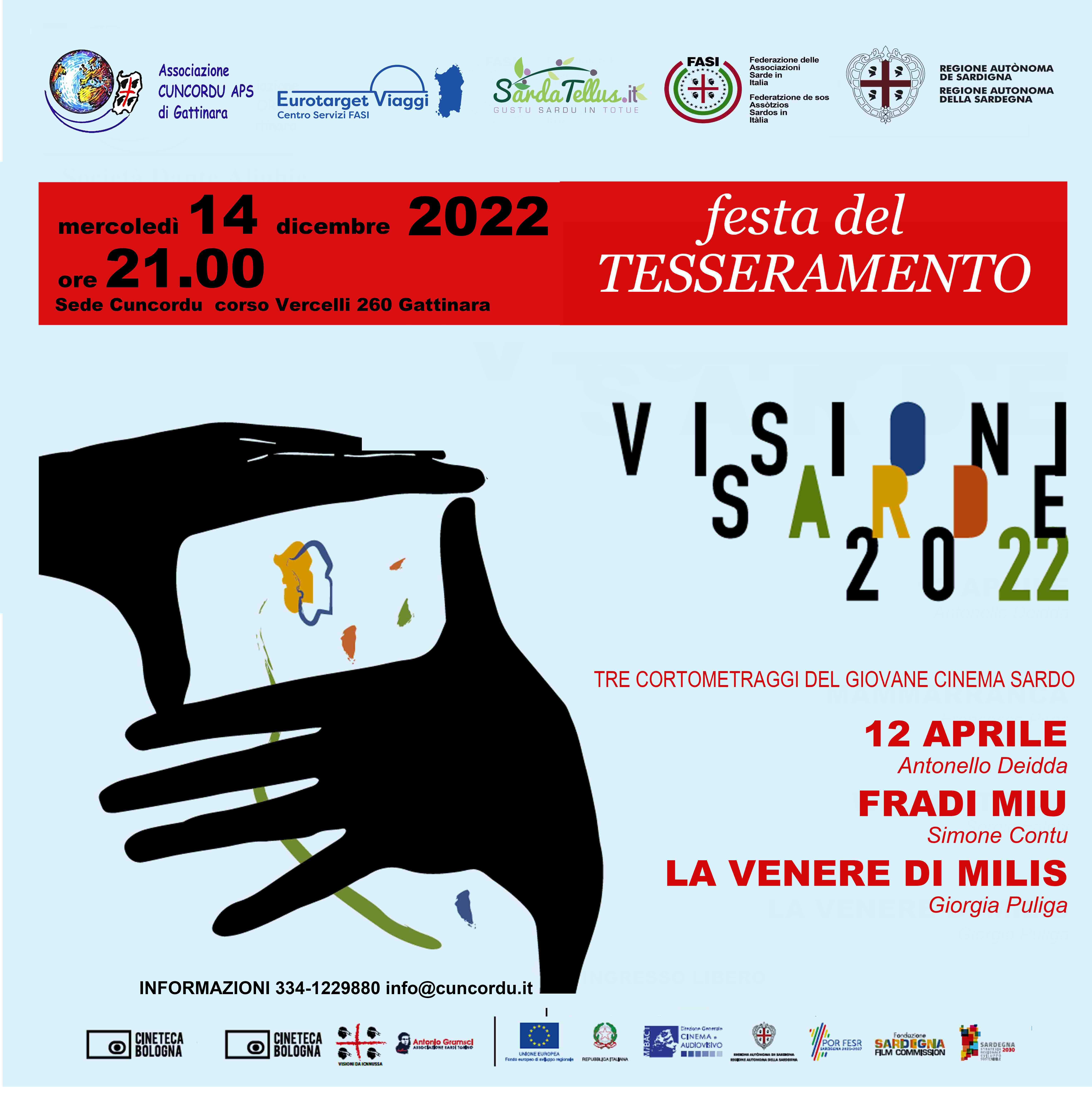 14-12-2022 Visioni Sarde 1/2 e Festa del Tesseramento