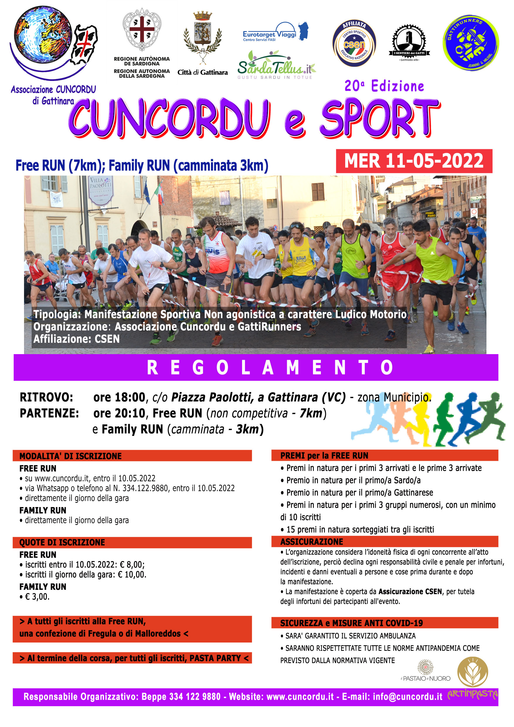 Iscrizione Cuncordu e Sport 2022