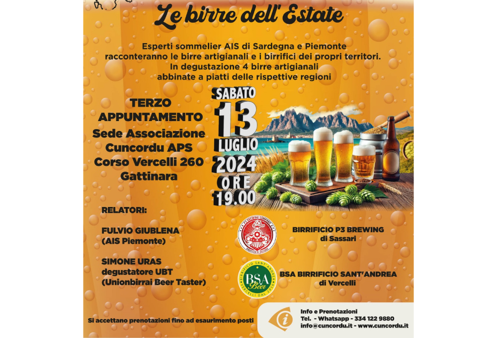 13-07-2024 Degustazione guidata birre artigianali Sarde e Piemontesi #3/3