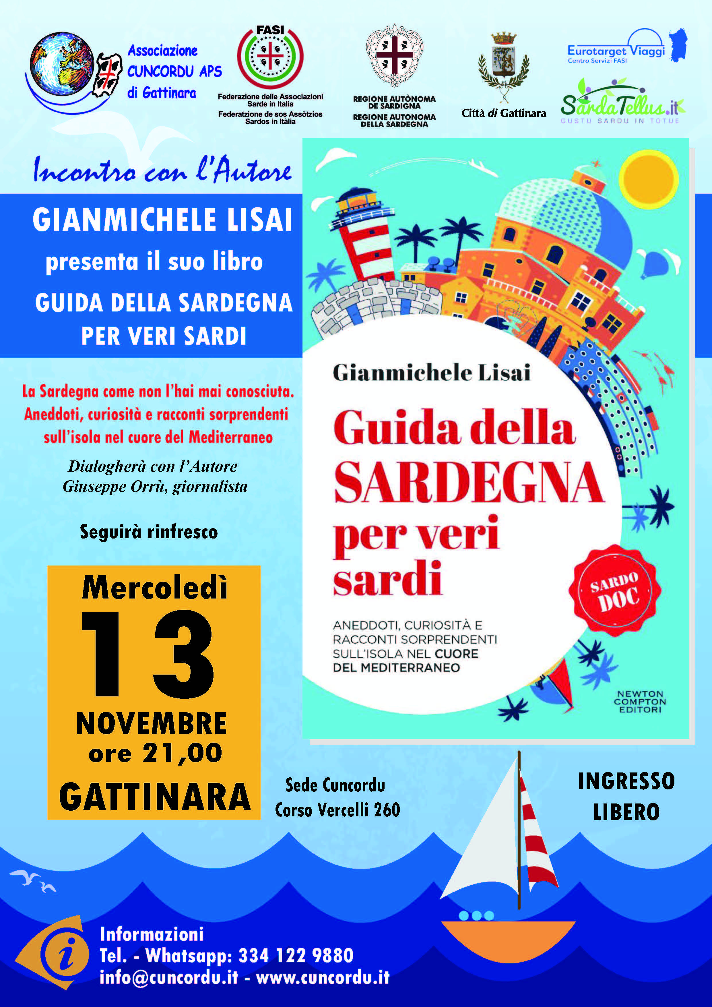 13-11-2024 "Guida della SARDEGNA per veri sardi” con l'autore Gianmichele Lisai 
