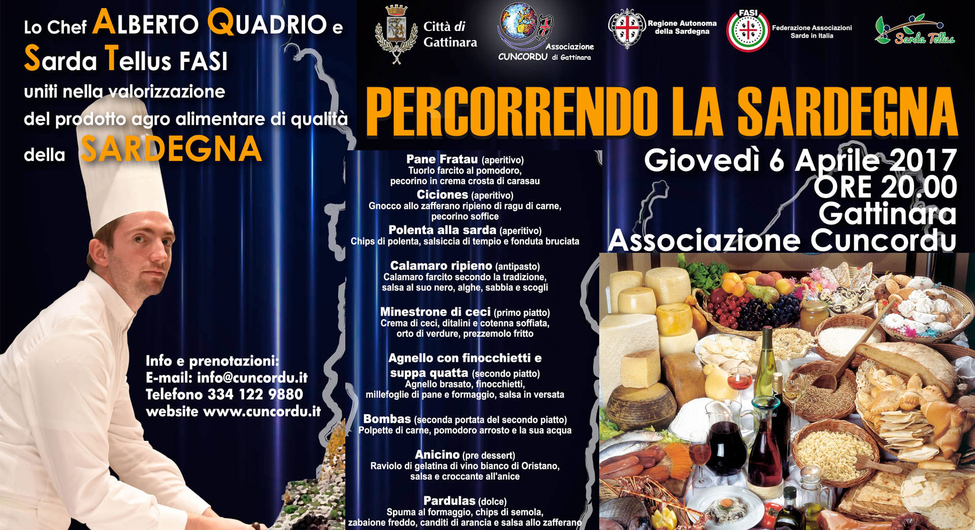 “Percorrendo la Sardegna” con lo chef Alberto Quadrio